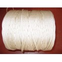 Tresse Polyamide Ø 4.75 mm, Blanche, 130 M/kg, en Bobine de 2 kg