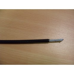 Mètre de Cable Acier Gainé, Noir, Ø 3 mm, Fini Ø 5 mm