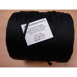 Tresse Polyamide Ø 4.75 mm, Noire, 130 M/kg, en Bobine de 2 kg